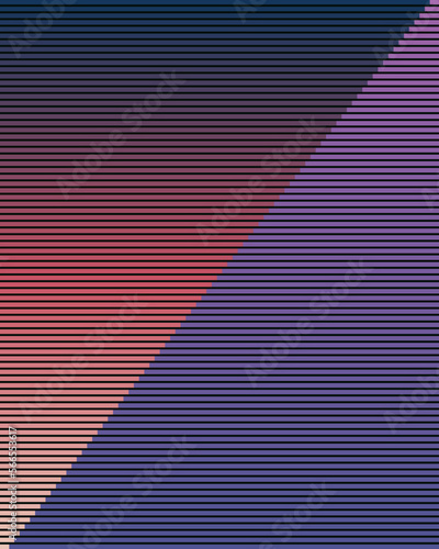 Gradient colored multiple lines