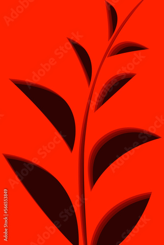 Piled red layers have holes that look like plant