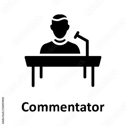 Announcer, commentator Vector Icon which can easily modify or edit
