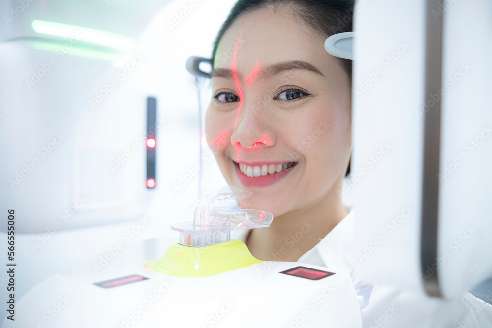 Woman X-RAY Lateral Cephalometrics for orthodontics. Woman X-RAY Lateral Cephalometrics for orthodontics.