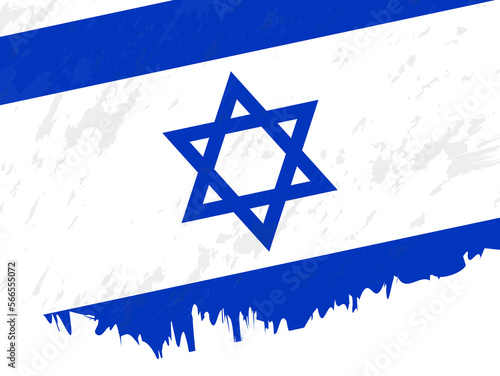 Grunge-style flag of Israel.