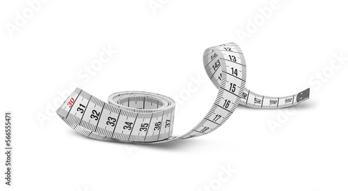 Measuring tape isolated on a transparent background photo