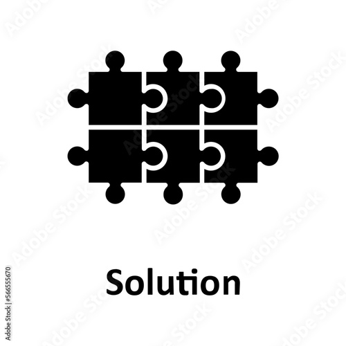 Solution, puzzle system Vector Icon

