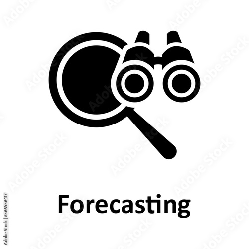 Binoculars, forecasting Vector Icon

