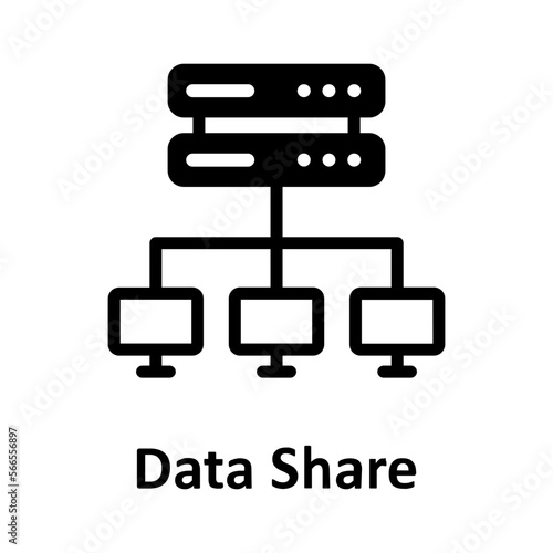 Data share, datasets Vector Icon 