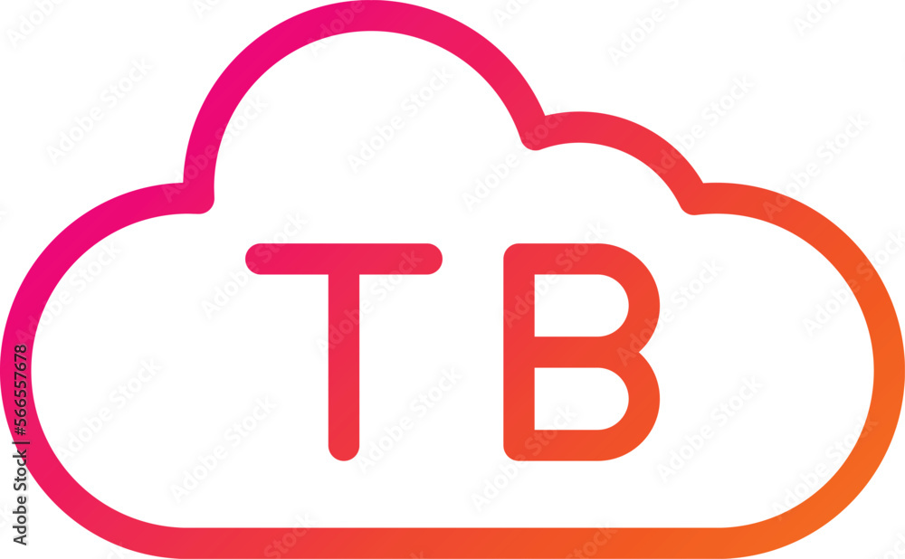 Tb cloud Vector Icon Design Illustration Tb cloud Vector Icon Design Illustration