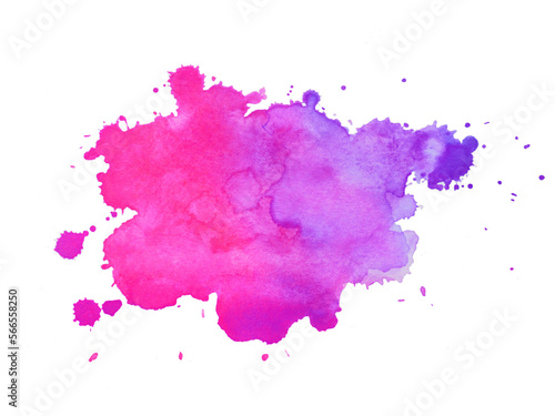 Pink abstract watercolor splash