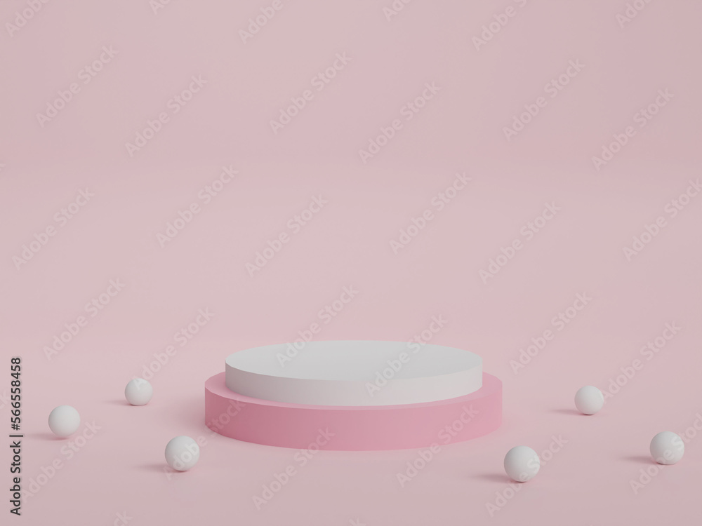pink and white podiums on pink backdrop show product pink and white podiums on pink backdrop show product