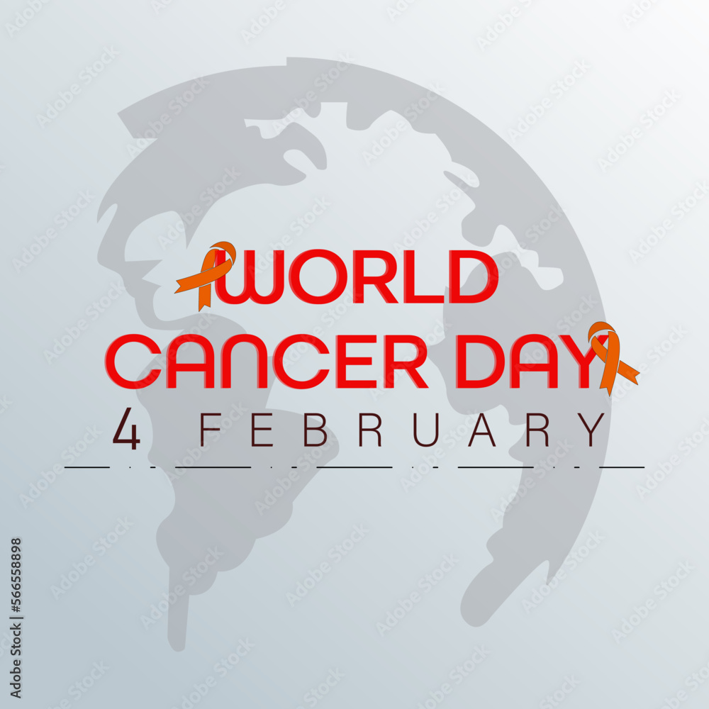 World Cancer day. 4th february celebration banner, poster and social media post vector Illustration.