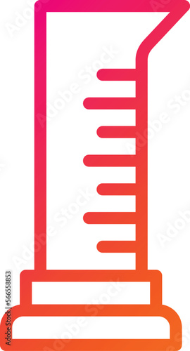 Graduated cylinder Vector Icon Design Illustration