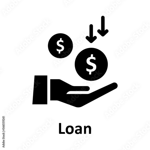 Banking, borrow Vector Icon

