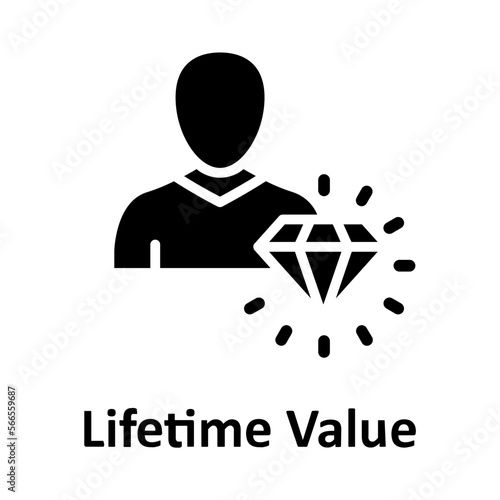 Customer lifetime value, investor Vector Icon

