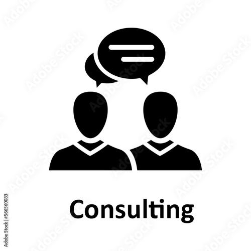 Chat bubble, consulting Vector Icon

