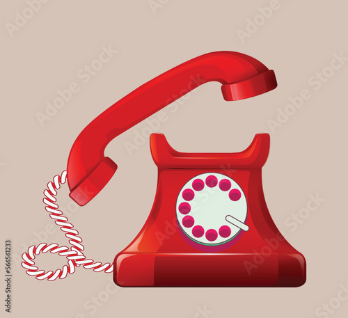 Old Fashioned Telephone, Retro Telephone vector