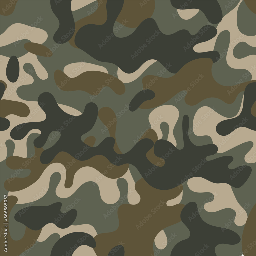 Camouflage seamless pattern. Ideal military background for camouflage in the forest. Khaki color texture, military army design Camouflage seamless pattern. Ideal military background for camouflage in the forest. Khaki color texture, military army design