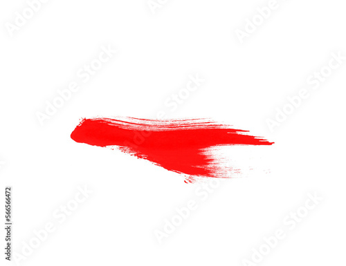 Red paint stain brush for art painting. Paint brushes for draw
