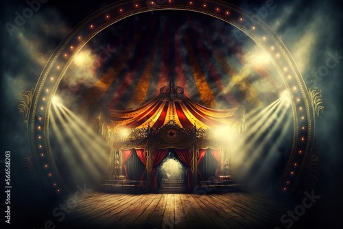 a fairytale circus in the dark photo