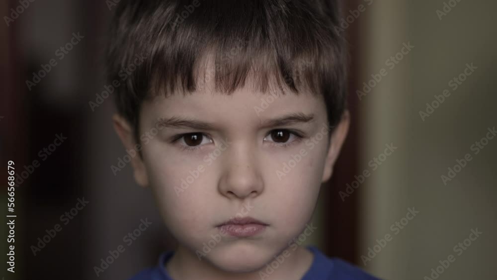 Portrait Sad Little Child Boy Looking at Camera. Thinking Curiosity Child Looking at Camera Closeup Indoors. Depressed Face Eyes Serious Contemplative Kid. Serious Student Having Problems at Preschool Portrait Sad Little Child Boy Looking at Camera. Thinking Curiosity Child Looking at Camera Closeup Indoors. Depressed Face Eyes Serious Contemplative Kid. Serious Student Having Problems at Preschool