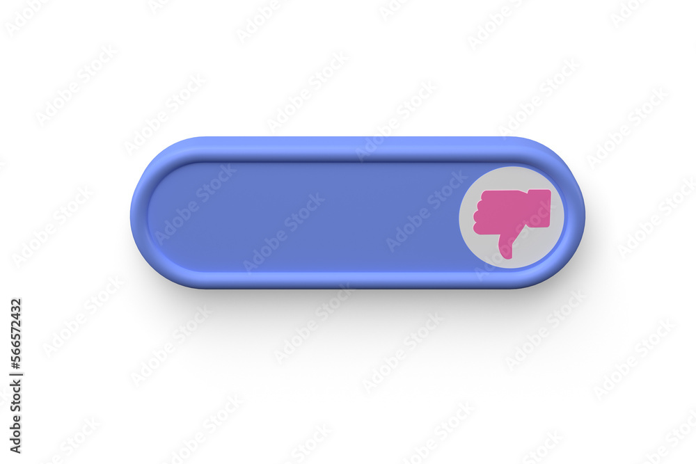 hardcover image for bandages with thumbs down printed in right corner on white background. 3d render