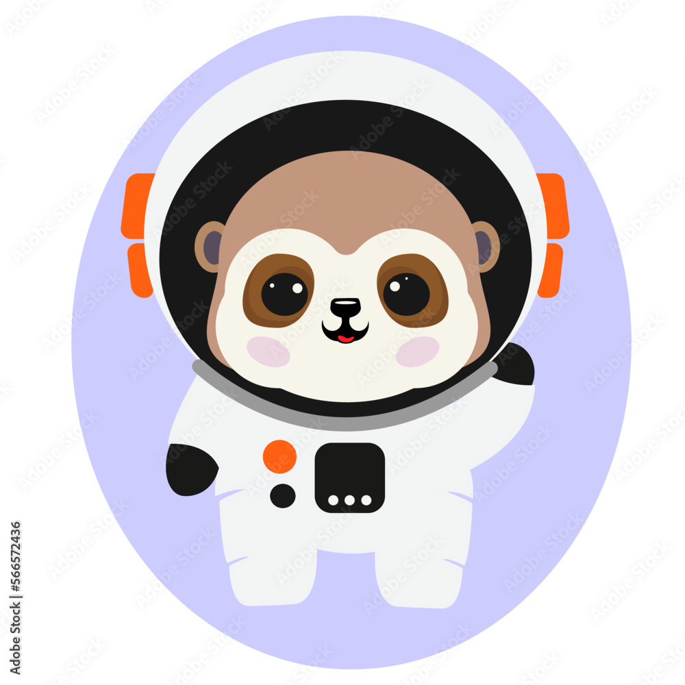 Cartoon Sloth Astronaut