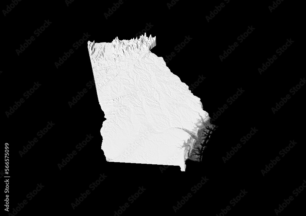 A map of Georgia, Georgia map in joyplot style. Minimalist poster of Georgia map to demonstrate state topography in 3D like style. A map of Georgia, Georgia map in joyplot style. Minimalist poster of Georgia map to demonstrate state topography in 3D like style.