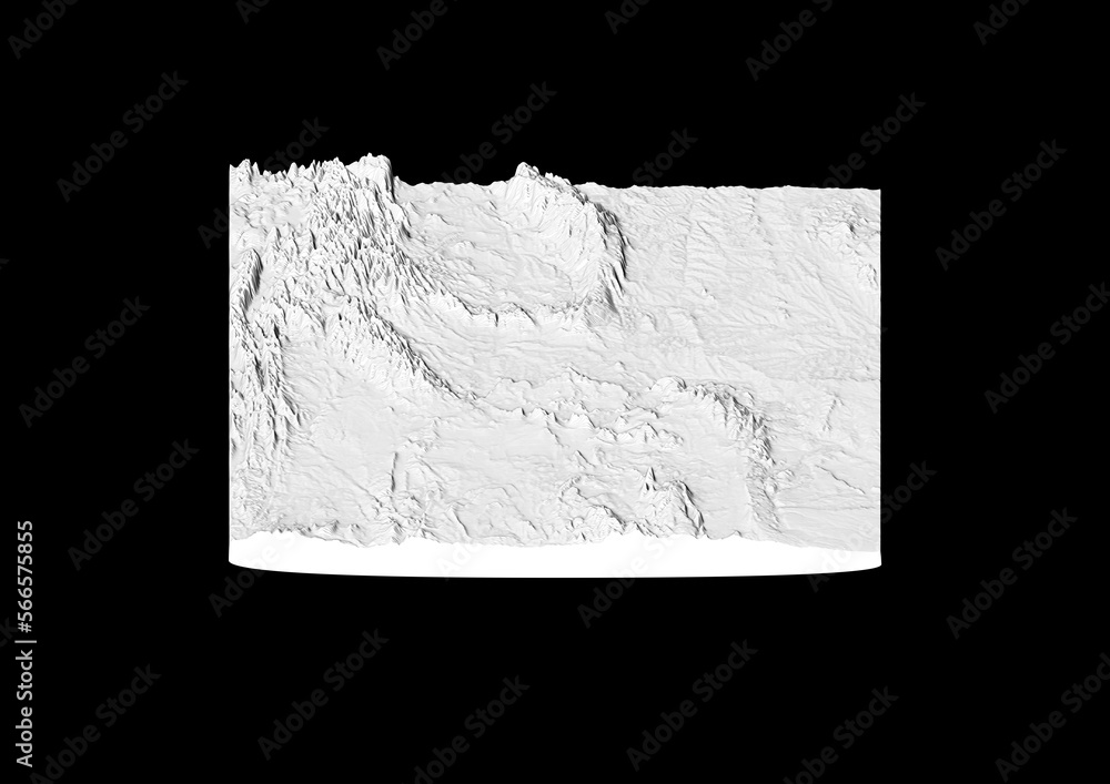 A map of Wyoming, Wyoming map in joyplot style. Minimalist poster of Wyoming map to demonstrate