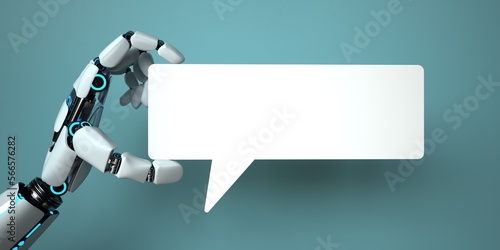 Chat Bot Hand Speech Bubble photo