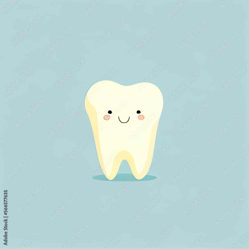 Cartoon human tooth. Tooth with face and smile.. Cartoon human tooth. Tooth with face and smile..