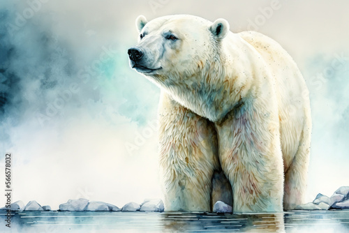 polar bear on ice. Generative AI  © ArtSpree