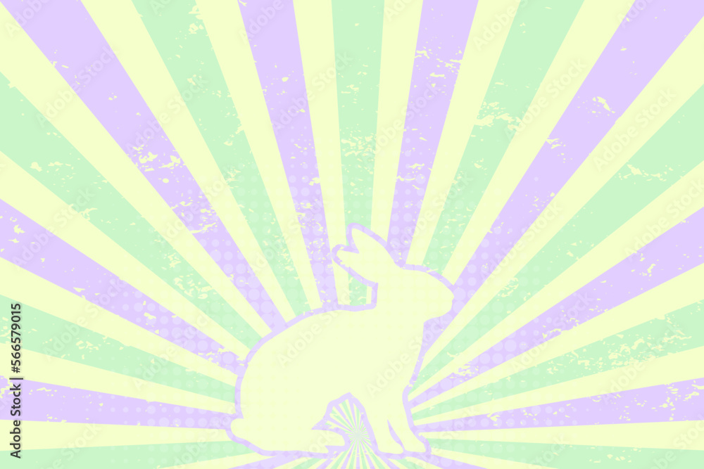 Obraz premium Easter Retro Sunburst Background