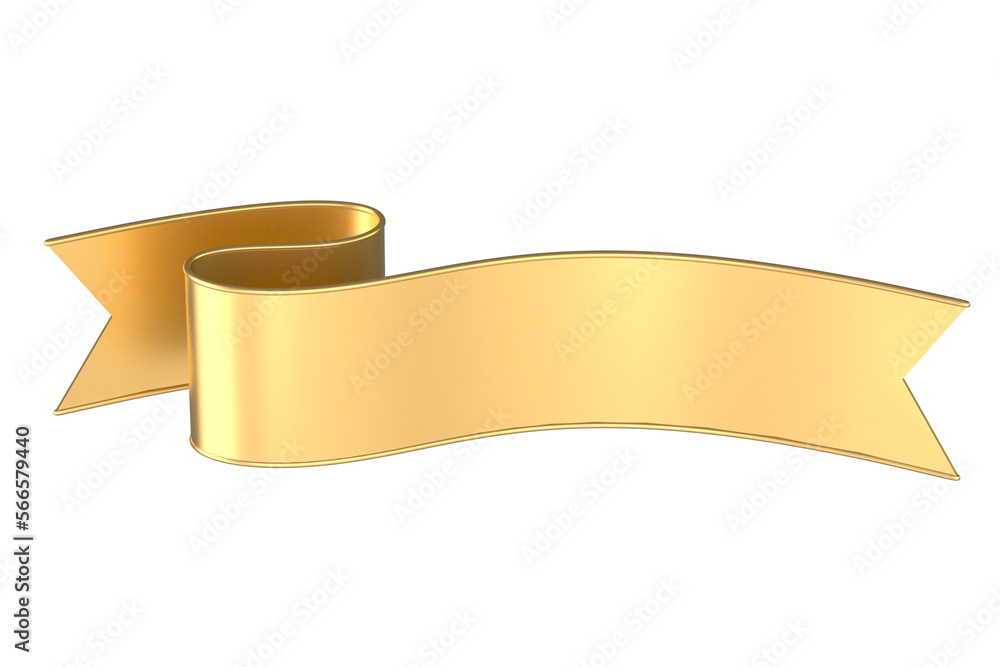 Elegant Gold Ribbon 3D Design Element Elegant Gold Ribbon 3D Design Element