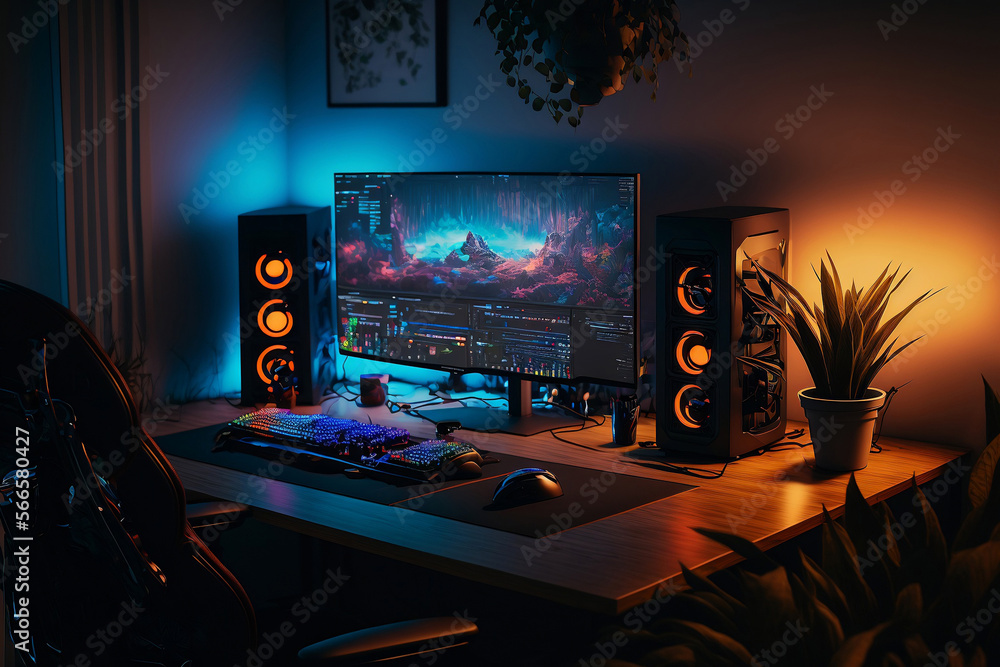 The Future of Freelance Gaming: Depicted by Generative AI's Perfect Workspace Visualization The Future of Freelance Gaming: Depicted by Generative AI's Perfect Workspace Visualization