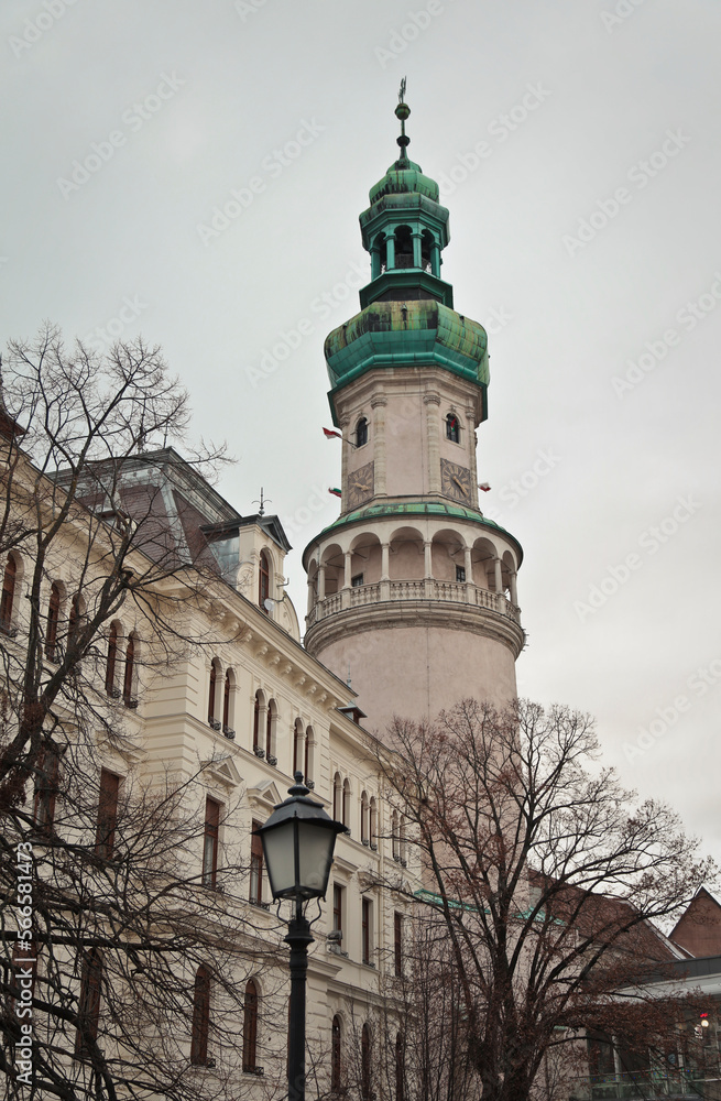 tower in the center of sopron, hungary