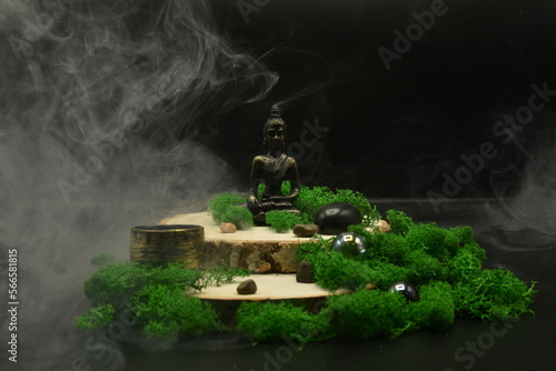 statue of a person in the garden