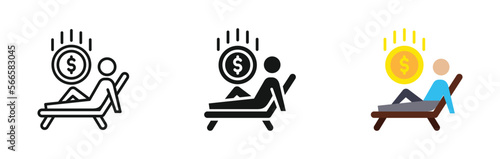 Passive income icon symbol template for web and graphic design collection logo vector illustration