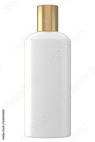 skincare big tube bottle mockup packaging in white gold