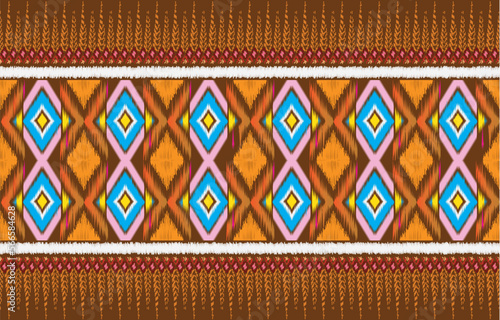 Sacral tribal ethnic motifs geometric vector background. Beautiful gypsy geometric shapes sprites tribal motifs clothing fabric textile print traditional design with triangles