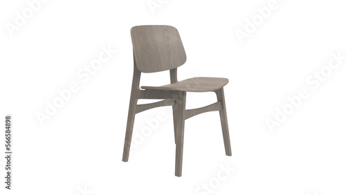 soborg chair angle view without shadow 3d render