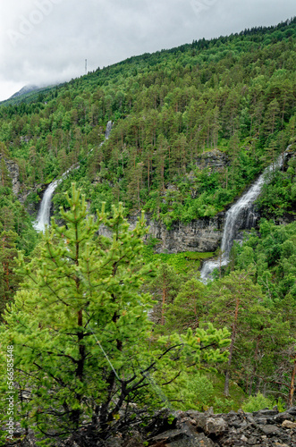 Travel destination Norway - Waterfall - Jostedalsbreen National Park