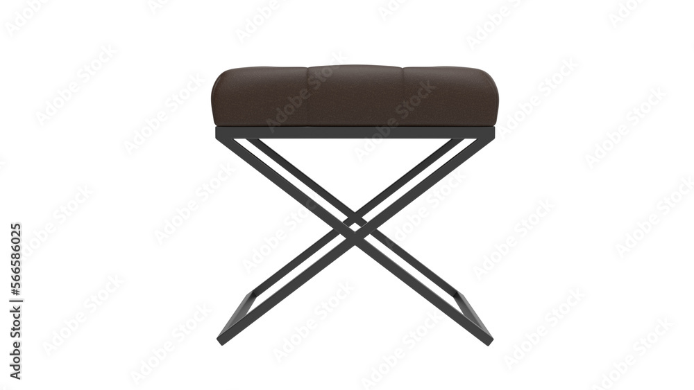 stool chair front view without shadow 3d render stool chair front view without shadow 3d render