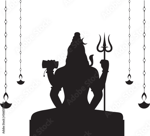 lord shiva silhouette shivratri festival