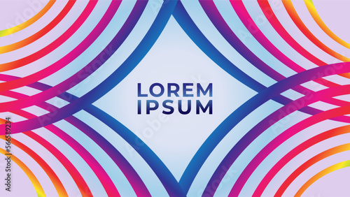Futuristic curved lines with multicolor gradient. Abstract background design