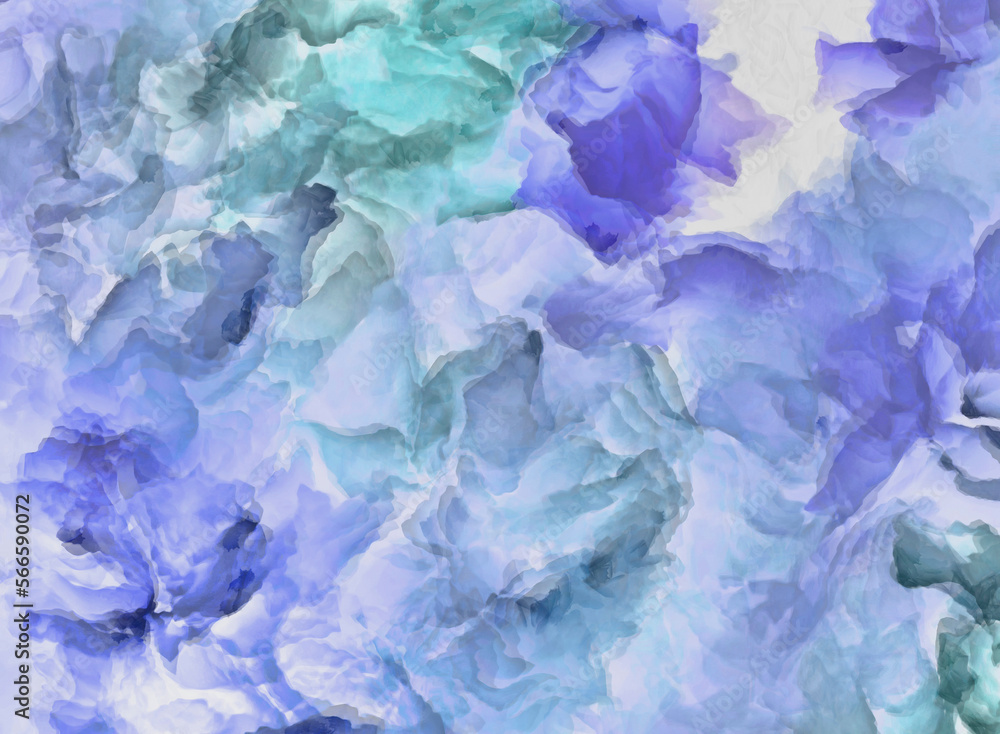 abstract blue purple violet turquoise background watercolor liquid spots water stains expression impressionism marble rough