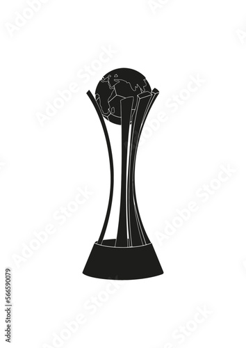 Taça Silhueta Vetor Ícone Copa de Futebol do Brasil