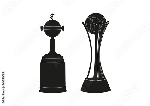 Taça Silhueta Vetor Ícone Copa de Futebol do Brasil