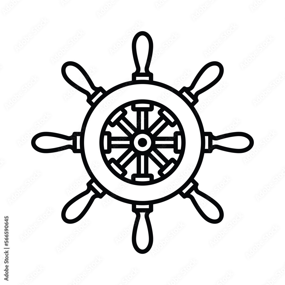 ship wheel icon vector design template in white background ship wheel icon vector design template in white background