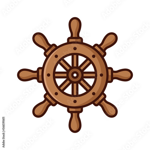 ship wheel icon vector design template in white background