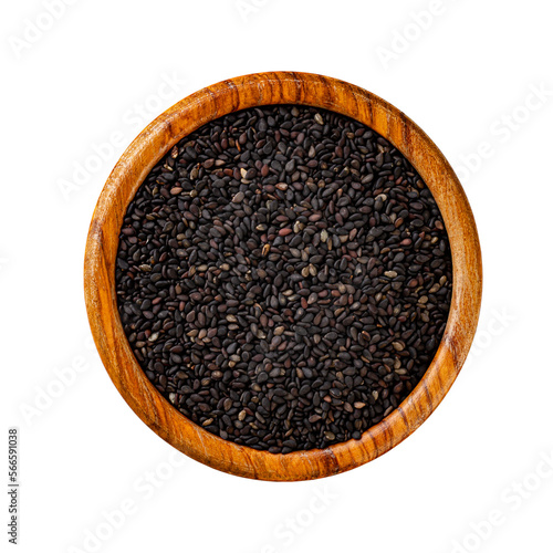 Heap of black sesame seeds