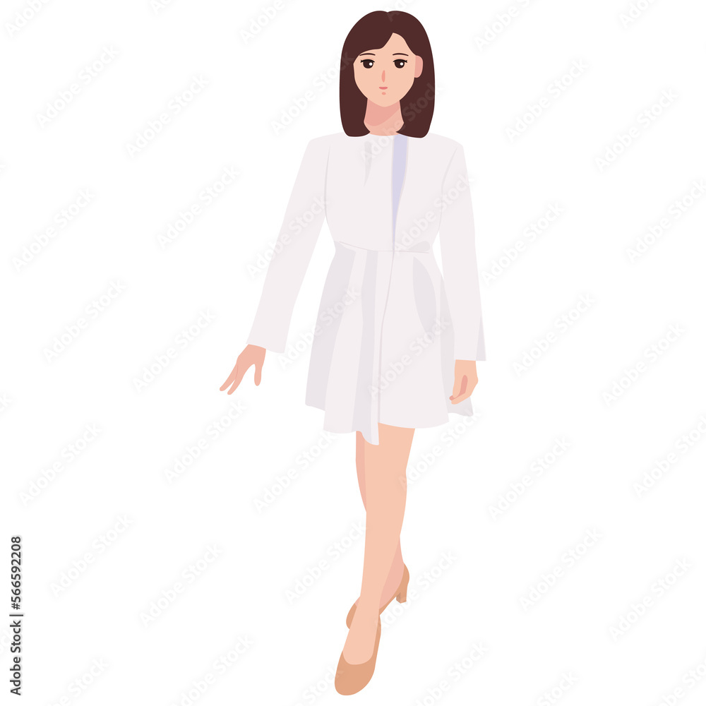 Female news anchor illustration. Female news anchor illustration.