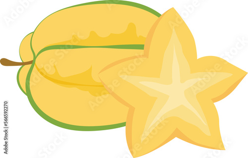fruits star fruit and fresh